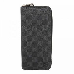 Louis Vuitton Zippy Damier Wallet Vertical Black Black Graphite